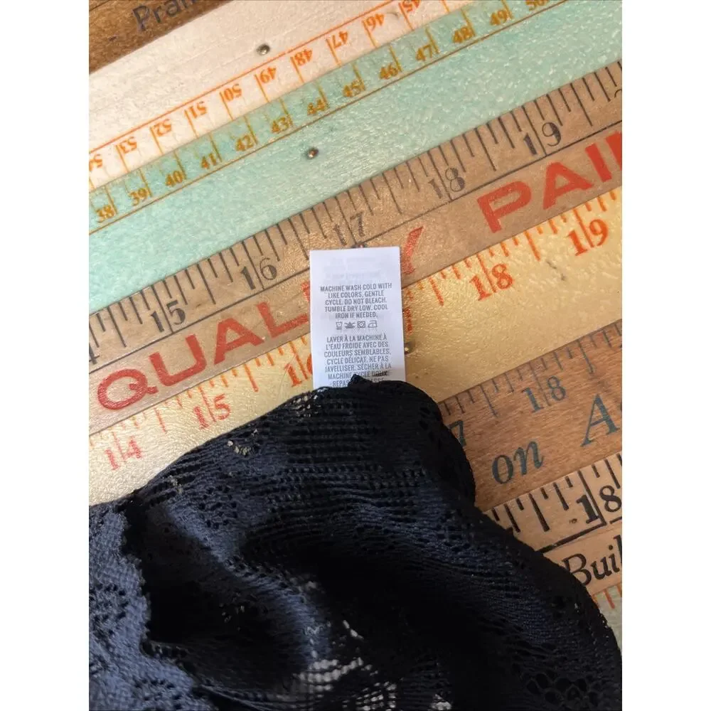 NEW Aerie S Show Off Paisley Lace Light Pads Plunge Tank Top Bra Black $39 - Picture 8 of 10